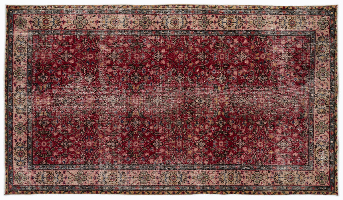 Naturel Over Dyed Vintage Rug 4&#39;11&#39;&#39; x 8&#39;8&#39;&#39; ft 150 x 263 cm
