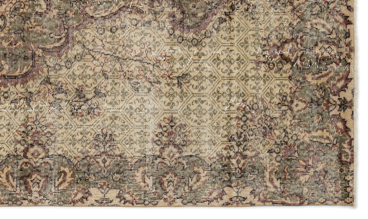 Naturel Over Dyed Vintage Rug 5&#39;5&#39;&#39; x 9&#39;2&#39;&#39; ft 164 x 280 cm