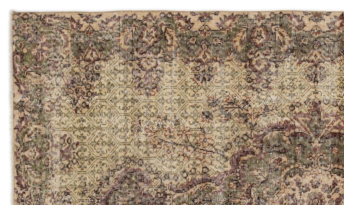 Naturel Over Dyed Vintage Rug 5&#39;5&#39;&#39; x 9&#39;2&#39;&#39; ft 164 x 280 cm