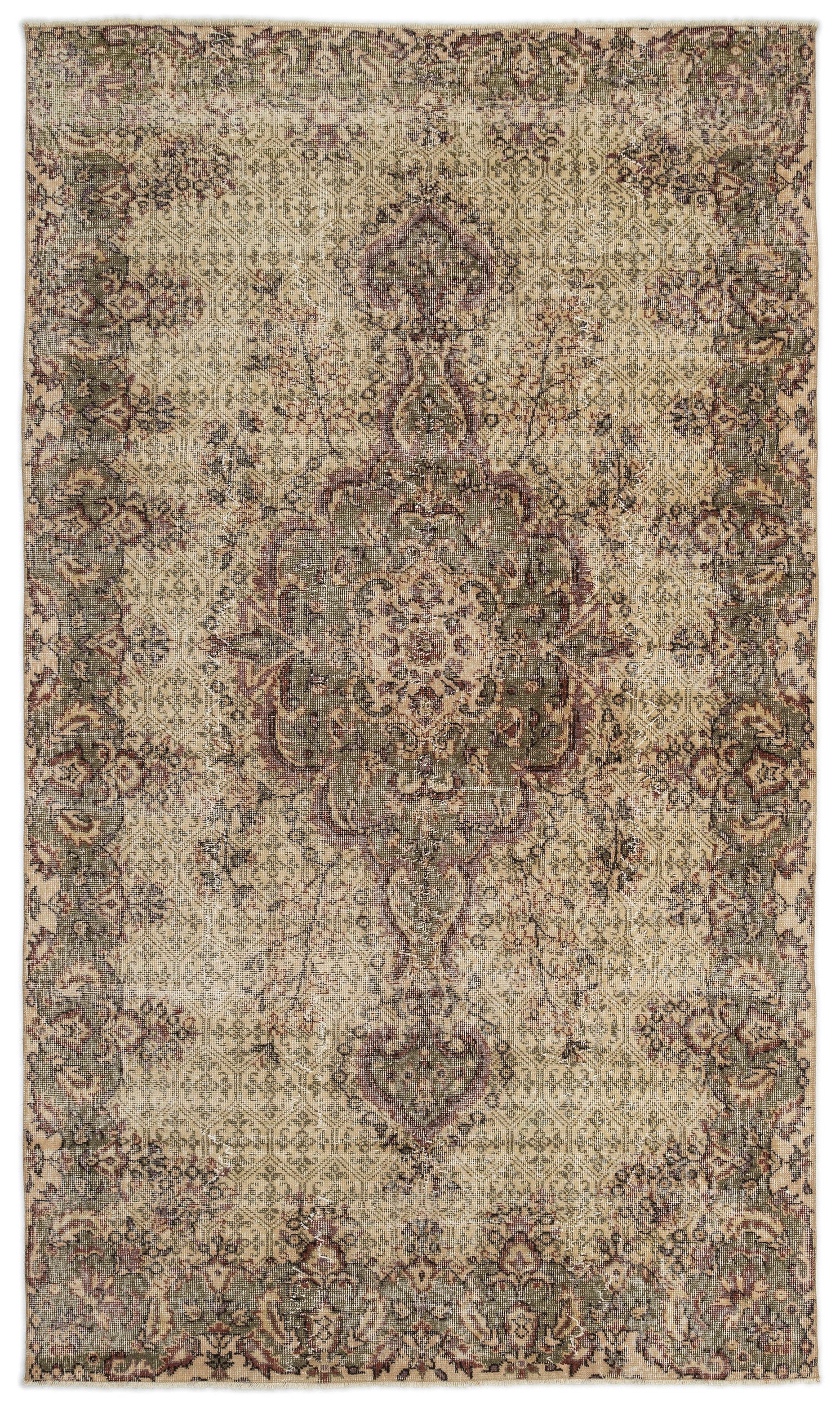 Naturel Over Dyed Vintage Rug 5'5'' x 9'2'' ft 164 x 280 cm