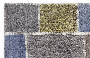 Mixed Over Dyed Kilim Patchwork Unique Rug 3'11'' x 5'11'' ft 120 x 180 cm