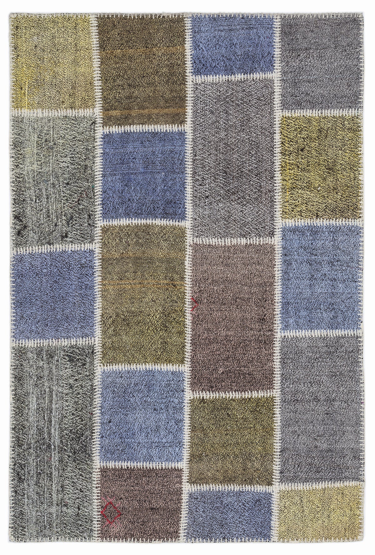Mixed Over Dyed Kilim Patchwork Unique Rug 3&#39;11&#39;&#39; x 5&#39;11&#39;&#39; ft 120 x 180 cm