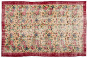 Retro Over Dyed Vintage Rug 5'8'' x 8'7'' ft 173 x 262 cm