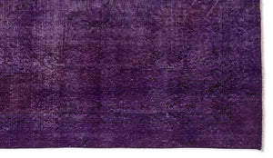 Purple Over Dyed Vintage Rug 4'9'' x 8'5'' ft 144 x 256 cm