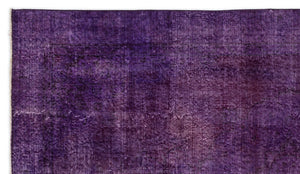 Purple Over Dyed Vintage Rug 4'9'' x 8'5'' ft 144 x 256 cm