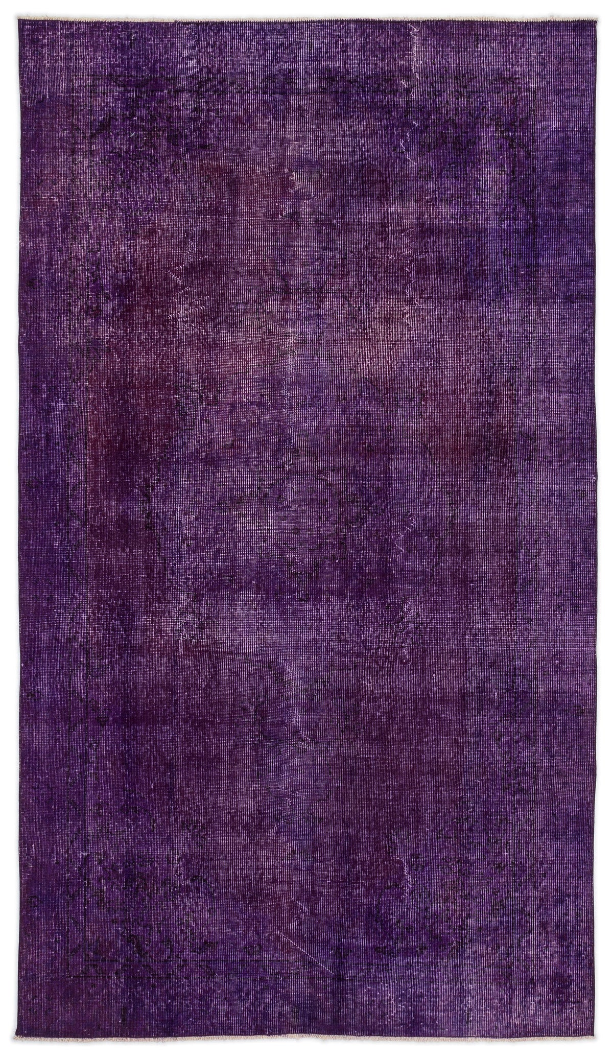Purple Over Dyed Vintage Rug 4&#39;9&#39;&#39; x 8&#39;5&#39;&#39; ft 144 x 256 cm
