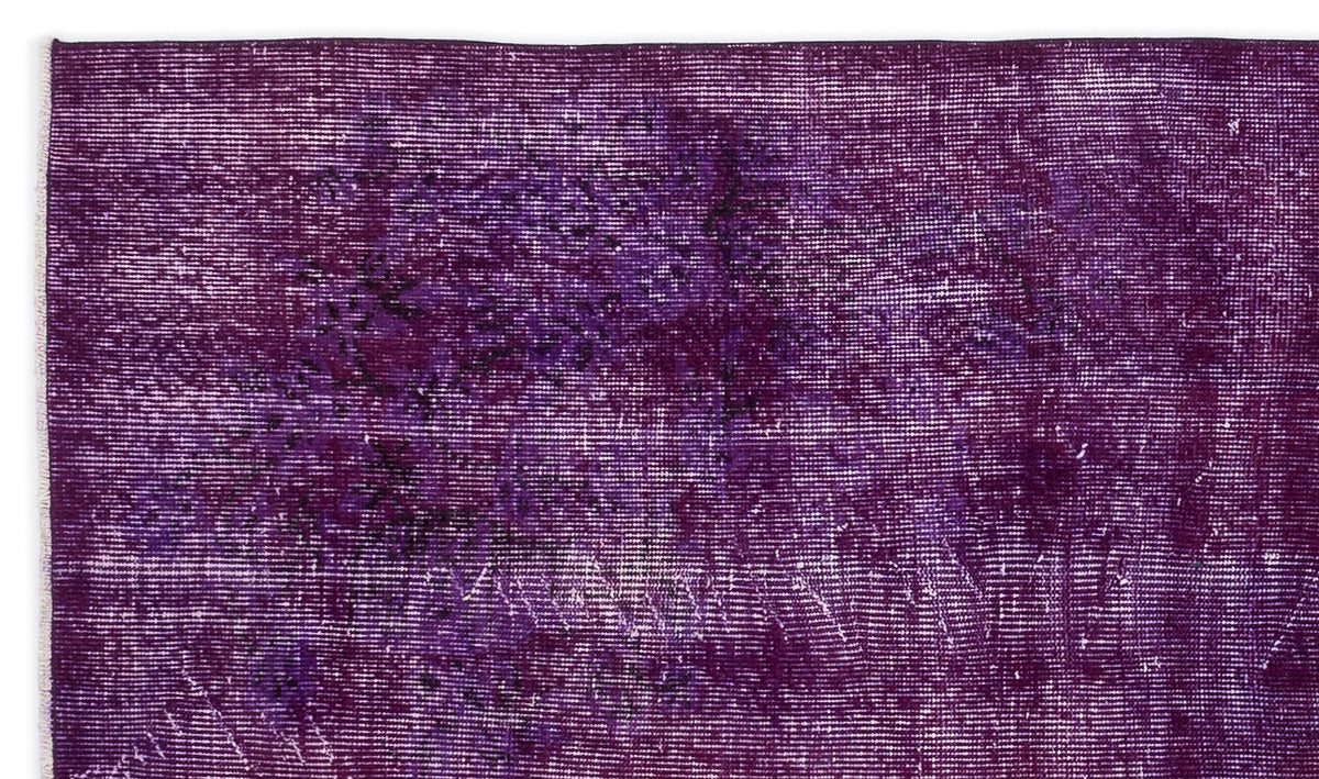 Purple Over Dyed Vintage Rug 4&#39;0&#39;&#39; x 7&#39;1&#39;&#39; ft 123 x 216 cm