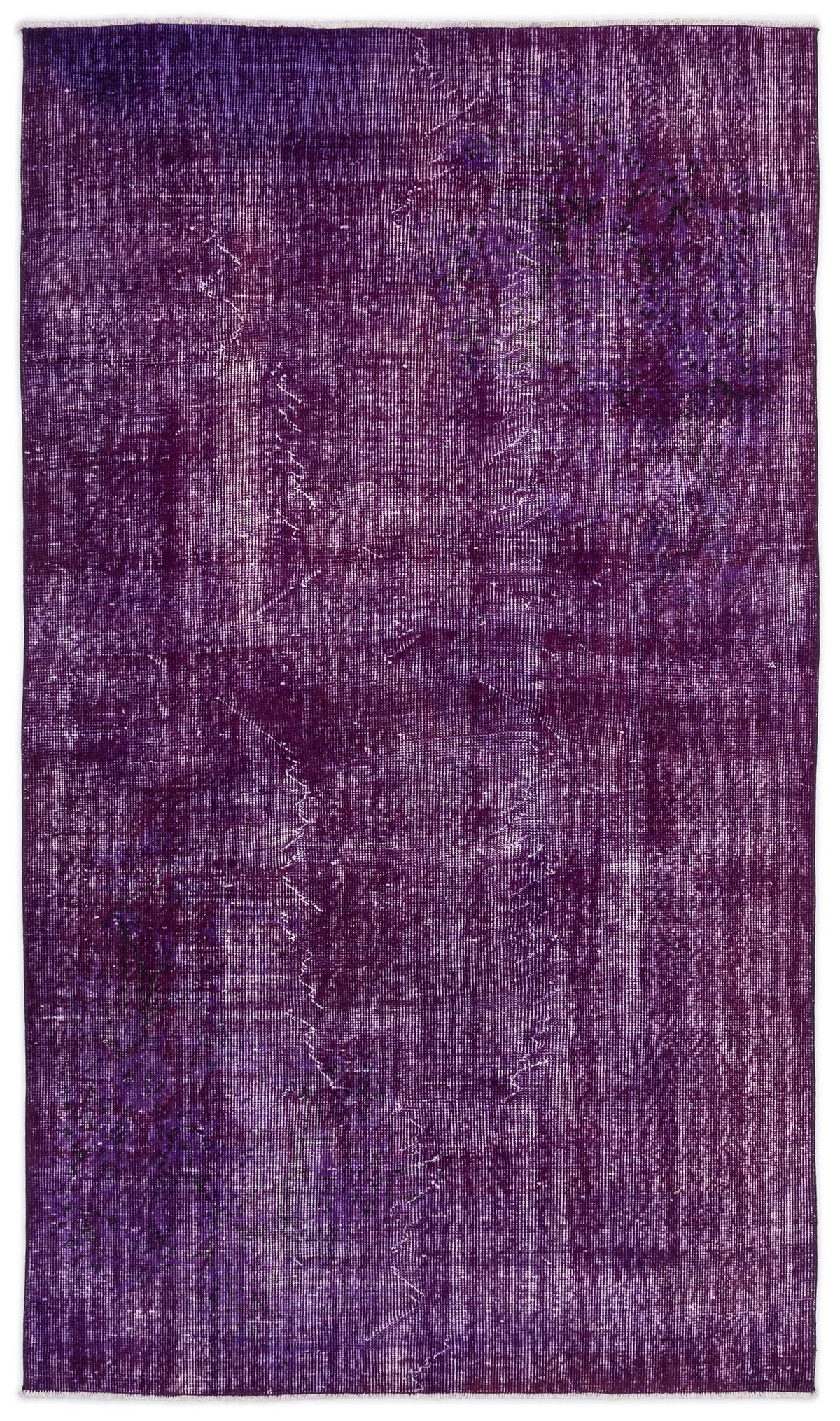 Purple Over Dyed Vintage Rug 4&#39;0&#39;&#39; x 7&#39;1&#39;&#39; ft 123 x 216 cm