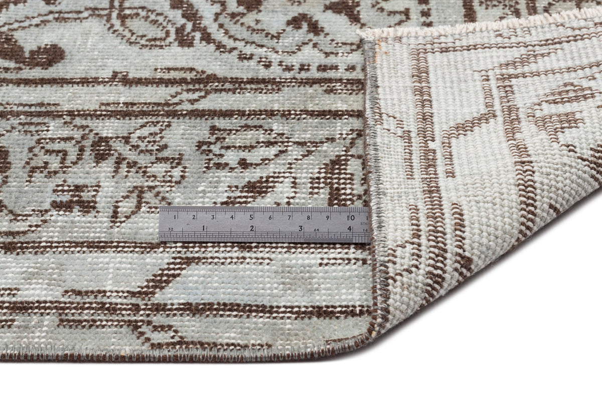 Gray Over Dyed Vintage Rug 5&#39;4&#39;&#39; x 8&#39;7&#39;&#39; ft 163 x 262 cm
