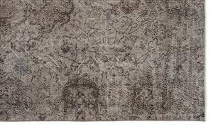 Gray Over Dyed Vintage Rug 5'4'' x 9'2'' ft 163 x 279 cm
