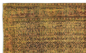 Yellow Over Dyed Vintage Rug 5'3'' x 8'6'' ft 160 x 260 cm