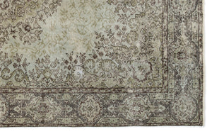 Green Over Dyed Vintage Rug 5'3'' x 8'4'' ft 161 x 253 cm