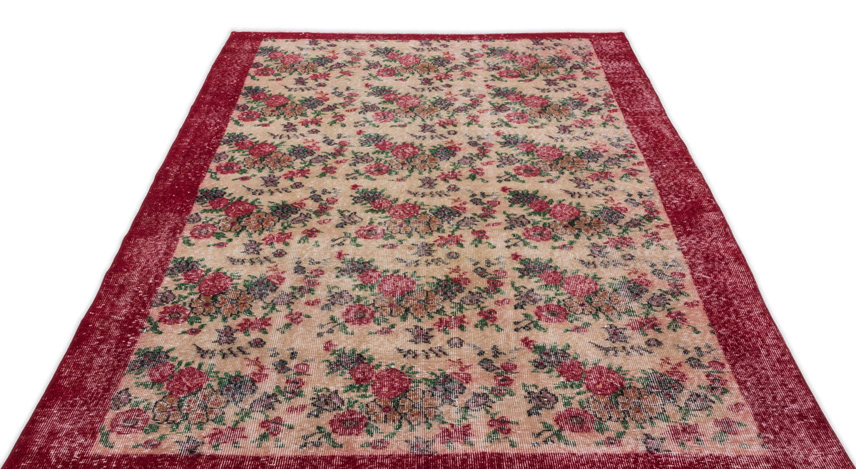 Retro Over Dyed Vintage Rug 5&#39;3&#39;&#39; x 8&#39;5&#39;&#39; ft 161 x 256 cm