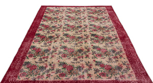 Retro Over Dyed Vintage Rug 5'3'' x 8'5'' ft 161 x 256 cm