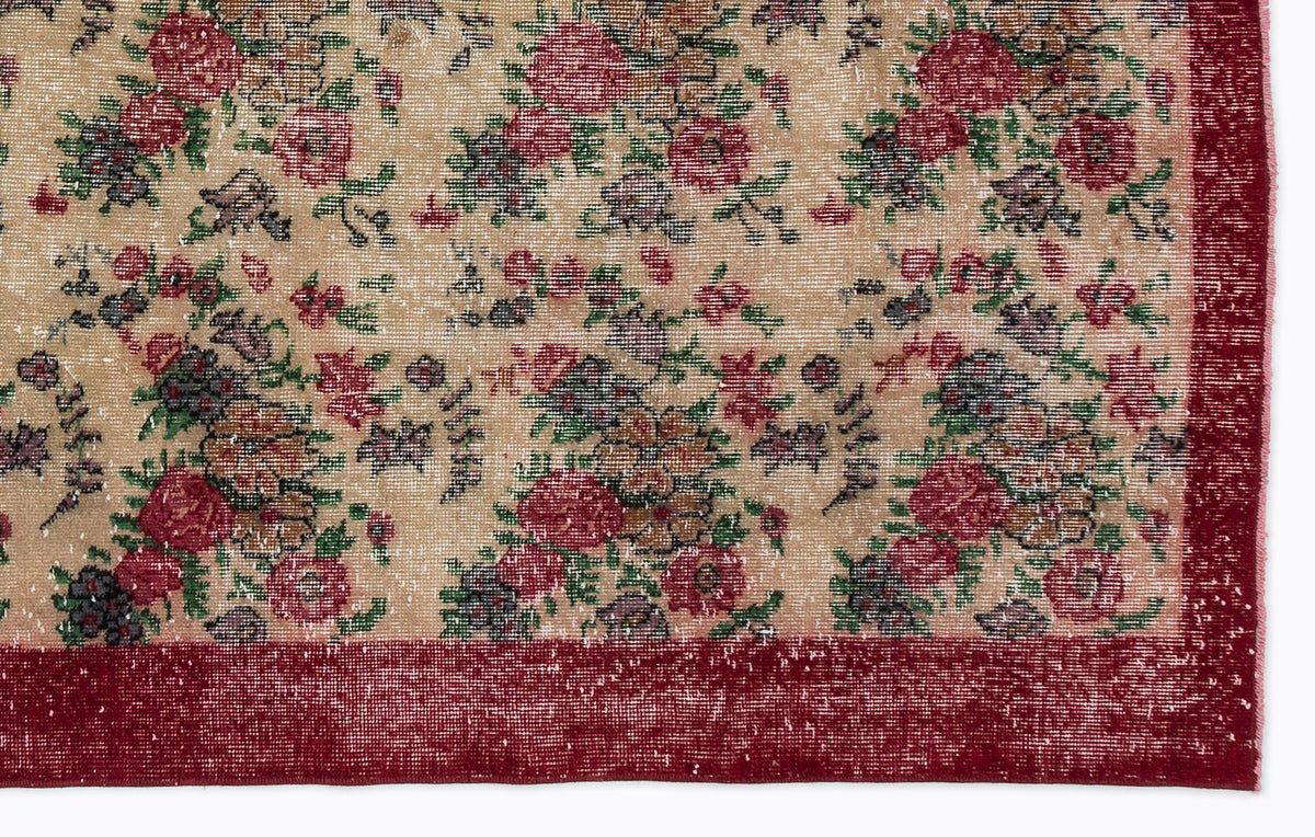 Retro Over Dyed Vintage Rug 5&#39;3&#39;&#39; x 8&#39;5&#39;&#39; ft 161 x 256 cm