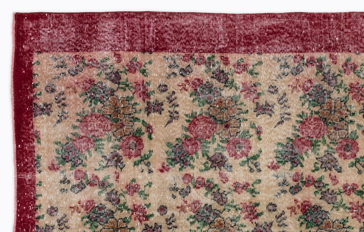 Retro Over Dyed Vintage Rug 5&#39;3&#39;&#39; x 8&#39;5&#39;&#39; ft 161 x 256 cm