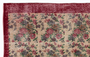 Retro Over Dyed Vintage Rug 5'3'' x 8'5'' ft 161 x 256 cm