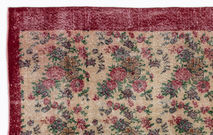 Retro Over Dyed Vintage Rug 5'3'' x 8'5'' ft 161 x 256 cm