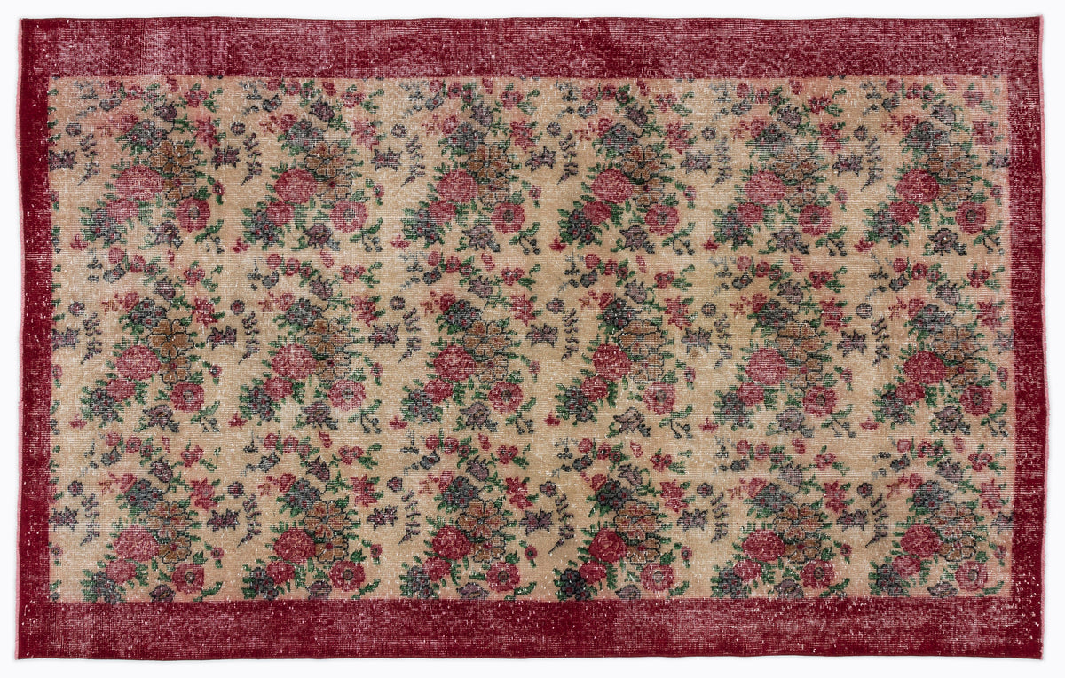 Retro Over Dyed Vintage Rug 5&#39;3&#39;&#39; x 8&#39;5&#39;&#39; ft 161 x 256 cm