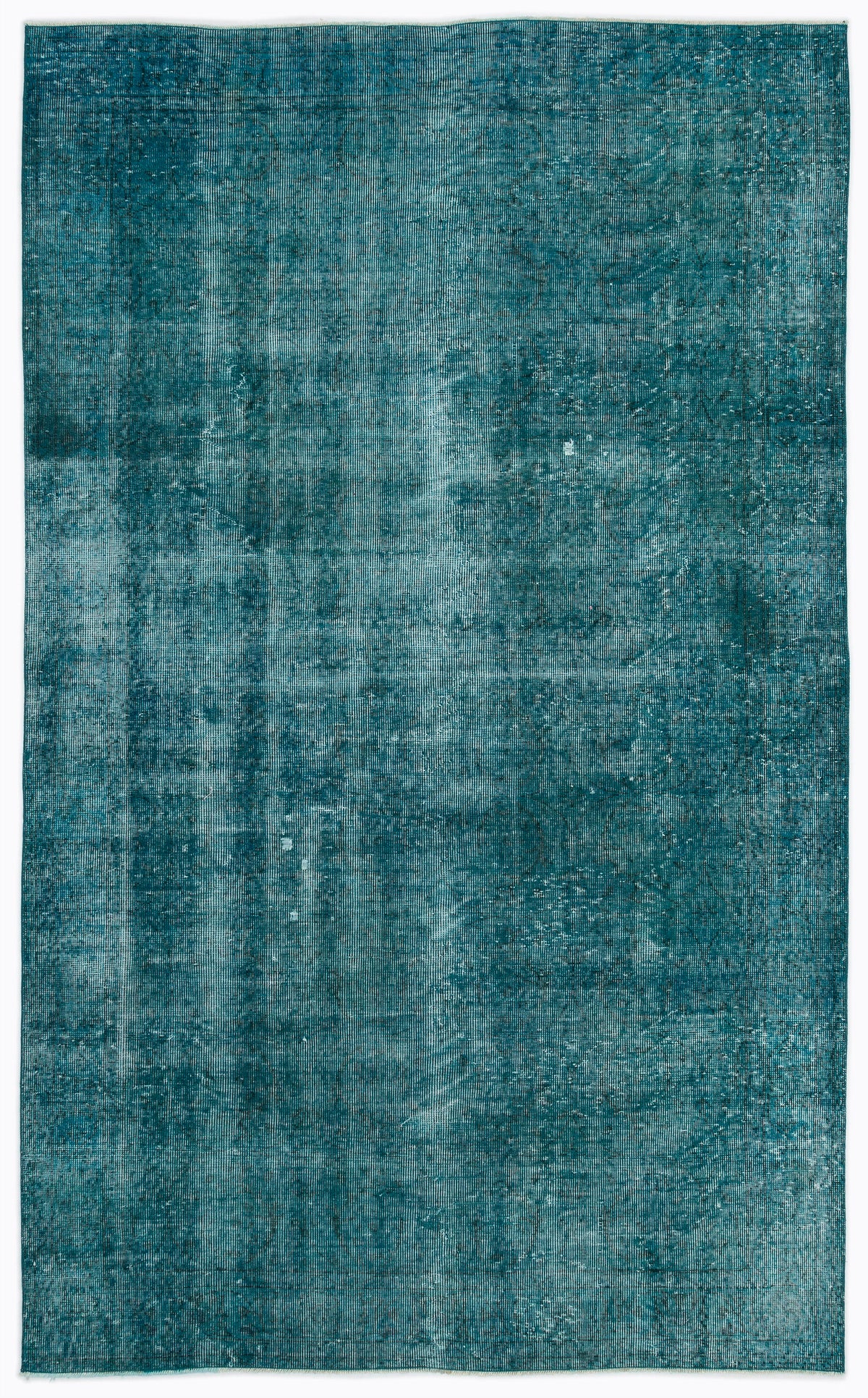 Turquoise  Over Dyed Vintage Rug 5&#39;9&#39;&#39; x 9&#39;4&#39;&#39; ft 175 x 284 cm