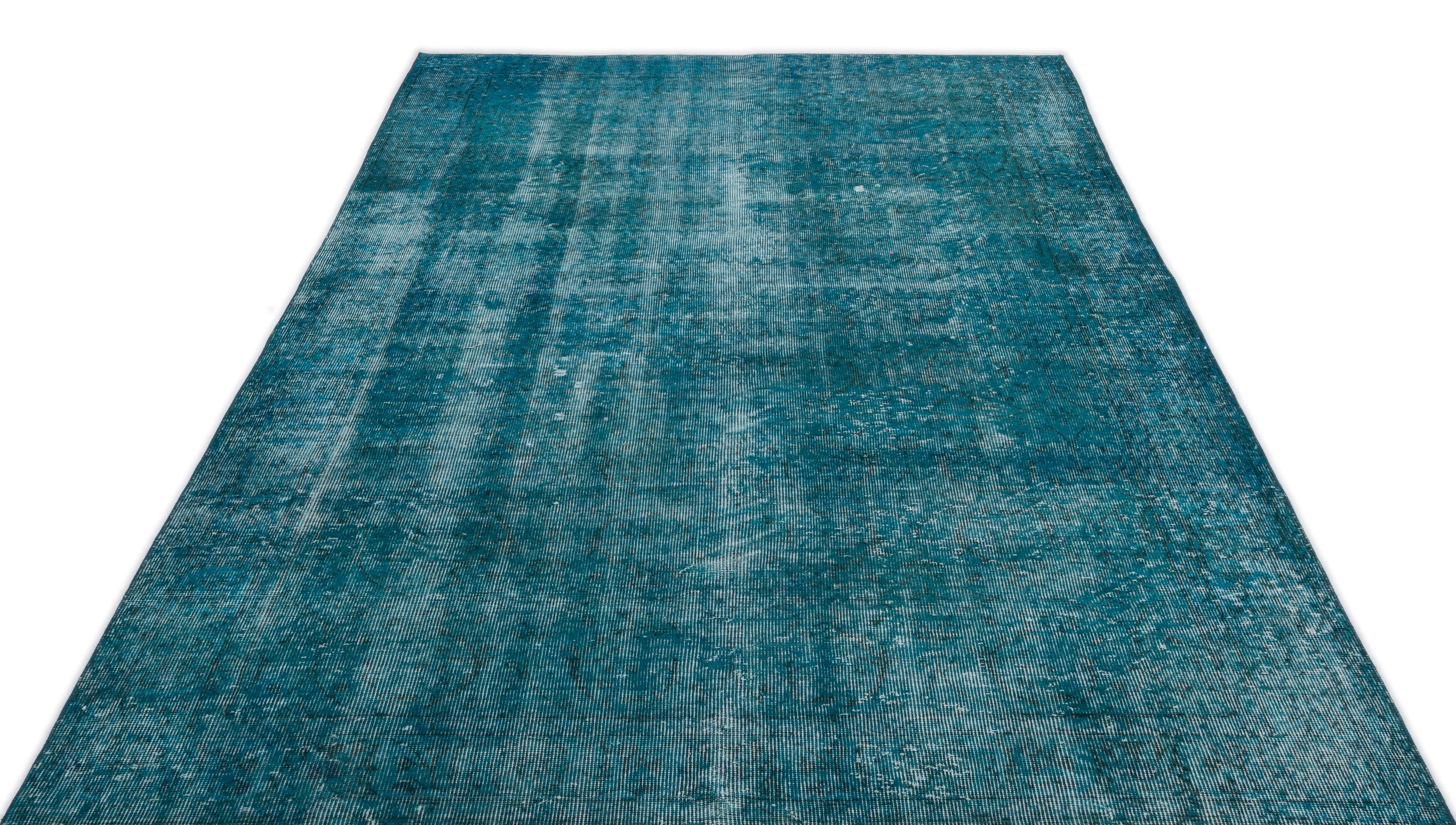 Stone Blue Over Dyed Vintage Rug 5'9'' x 9'4'' ft 175 x 284 cm - Unique ...