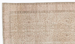 Beige Over Dyed Vintage Rug 5'3'' x 8'8'' ft 160 x 265 cm