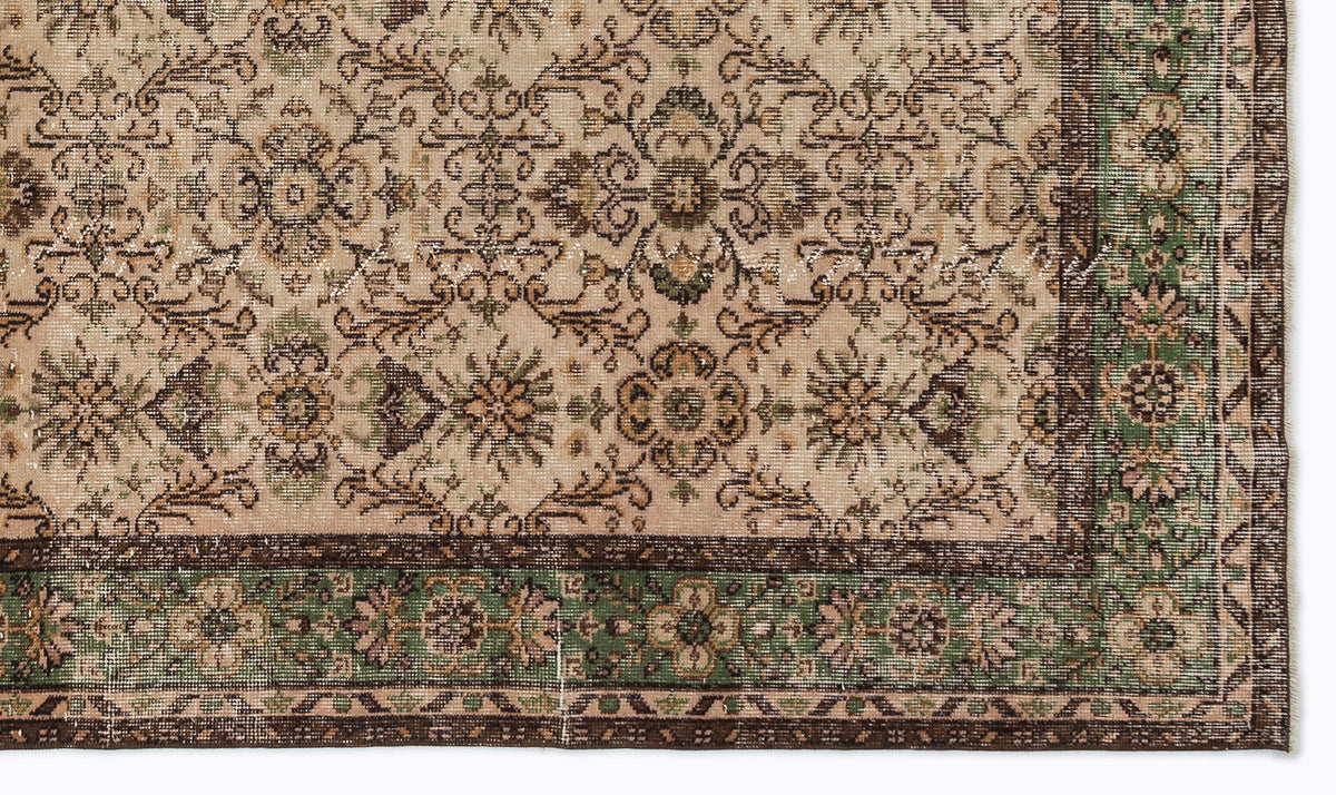Naturel Over Dyed Vintage Rug 5&#39;8&#39;&#39; x 9&#39;7&#39;&#39; ft 172 x 293 cm