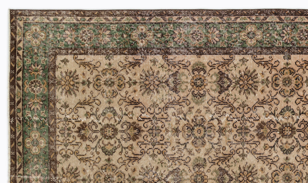Naturel Over Dyed Vintage Rug 5'8'' x 9'7'' ft 172 x 293 cm