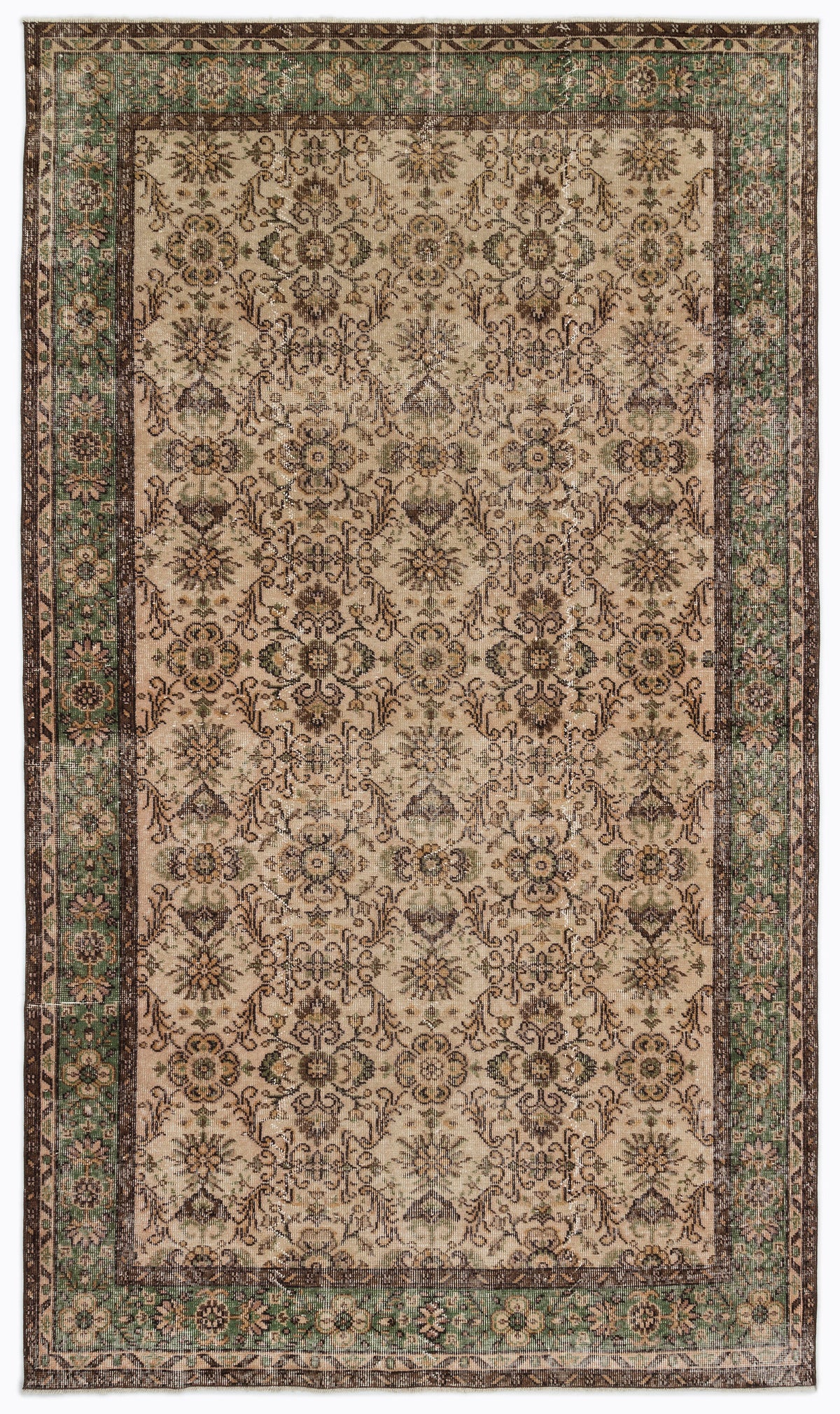 Naturel Over Dyed Vintage Rug 5&#39;8&#39;&#39; x 9&#39;7&#39;&#39; ft 172 x 293 cm