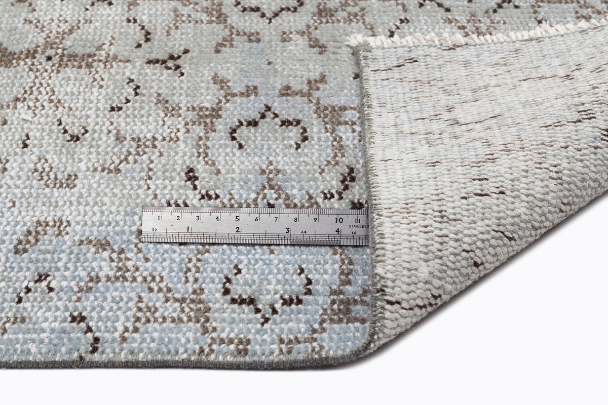 Blue Over Dyed Vintage Rug 5&#39;10&#39;&#39; x 9&#39;0&#39;&#39; ft 179 x 275 cm