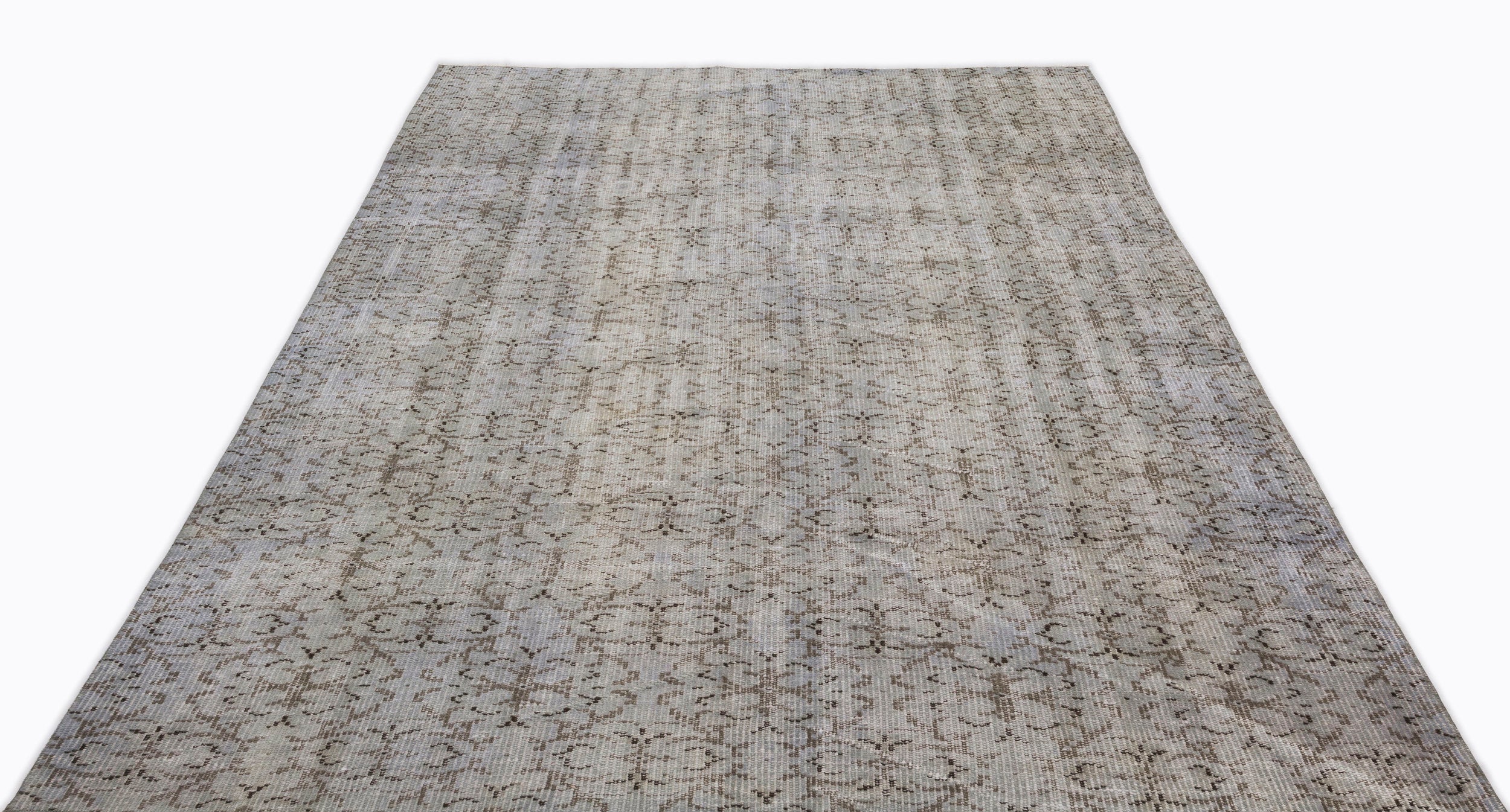 Blue Over Dyed Vintage Rug 5'10'' x 9'0'' ft 179 x 275 cm