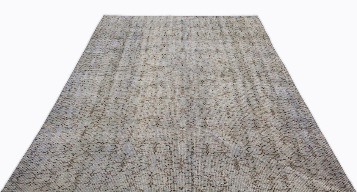 Blue Over Dyed Vintage Rug 5&#39;10&#39;&#39; x 9&#39;0&#39;&#39; ft 179 x 275 cm