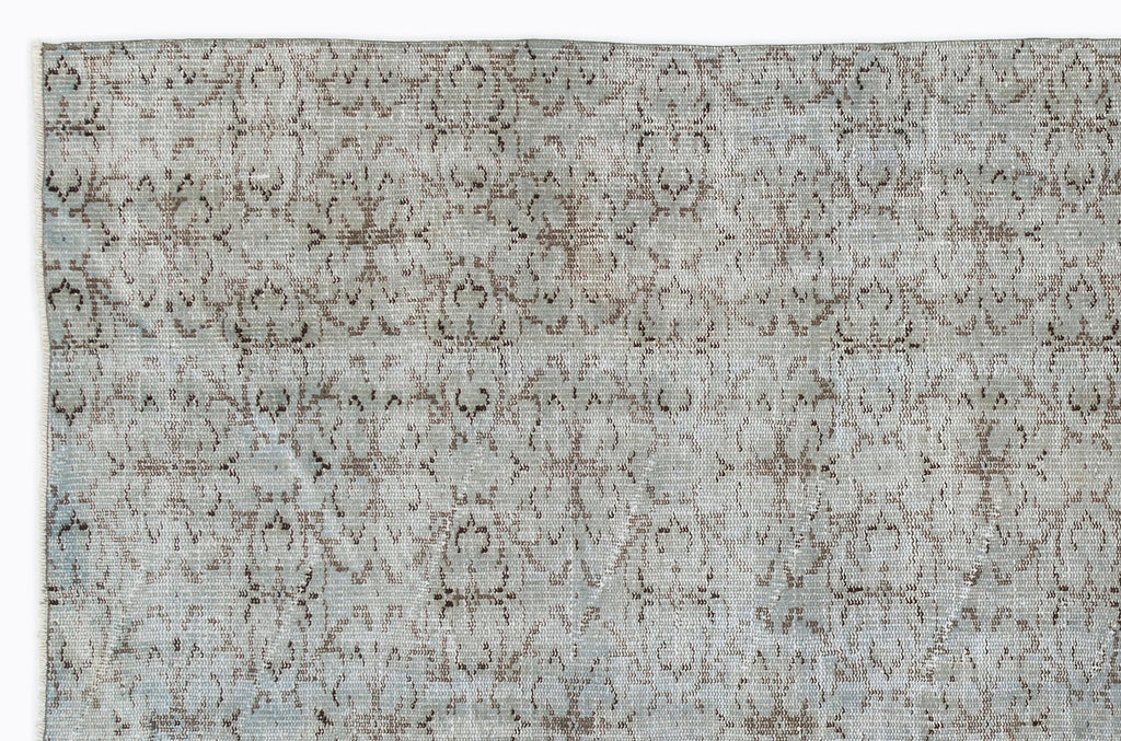 Blue Over Dyed Vintage Rug 5'10'' x 9'0'' ft 179 x 275 cm