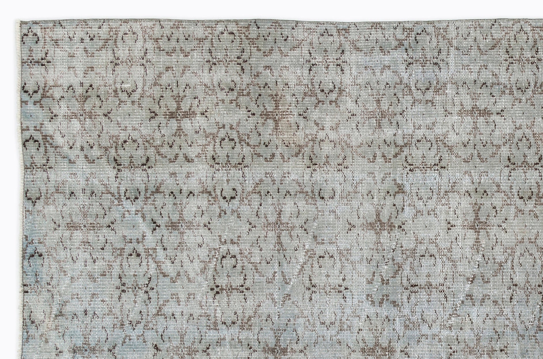 Blue Over Dyed Vintage Rug 5'10'' x 9'0'' ft 179 x 275 cm