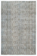 Blue Over Dyed Vintage Rug 5'10'' x 9'0'' ft 179 x 275 cm