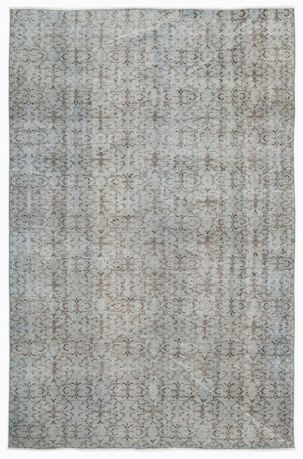 Blue Over Dyed Vintage Rug 5&#39;10&#39;&#39; x 9&#39;0&#39;&#39; ft 179 x 275 cm