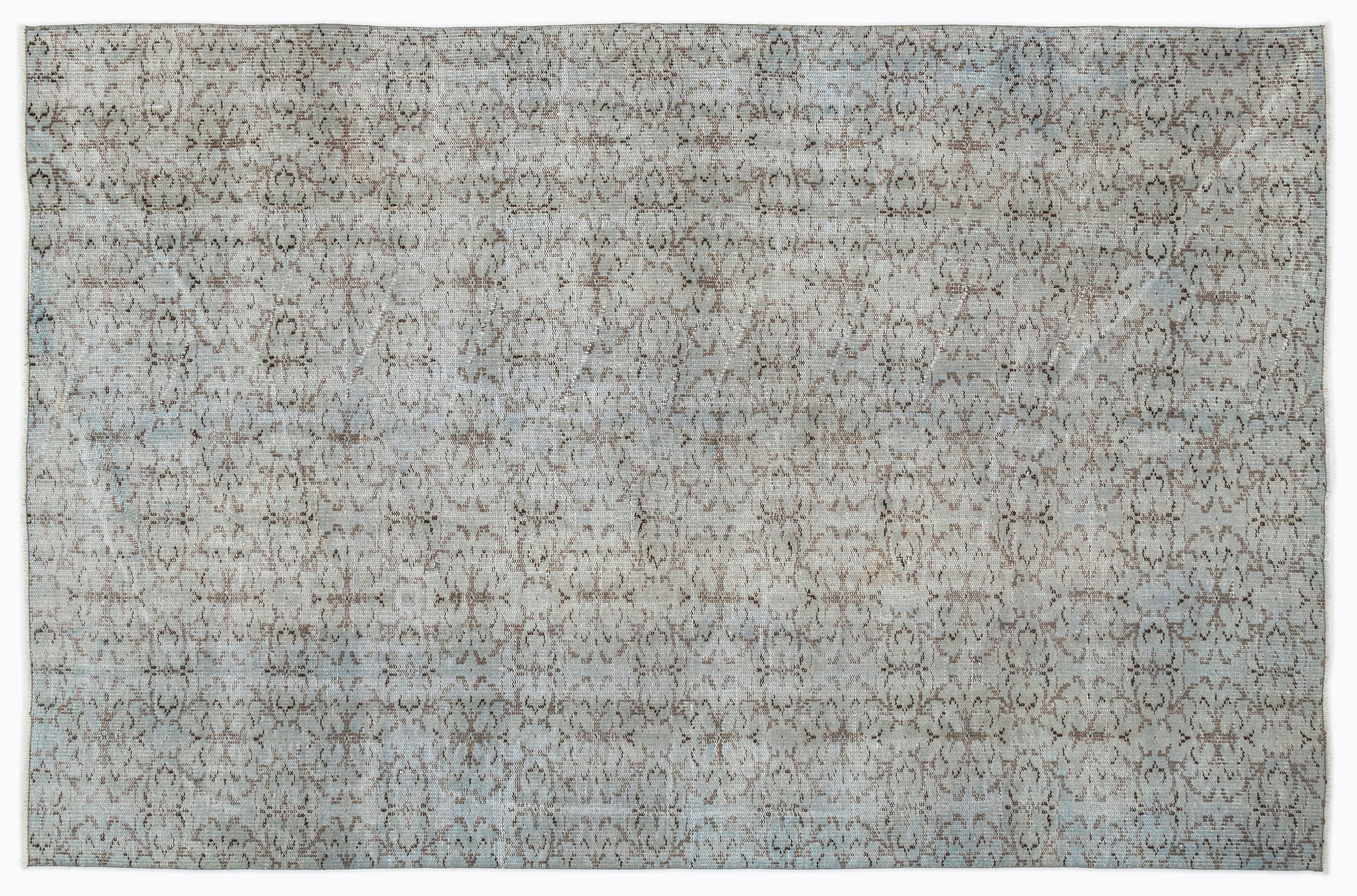 Blue Over Dyed Vintage Rug 5'10'' x 9'0'' ft 179 x 275 cm