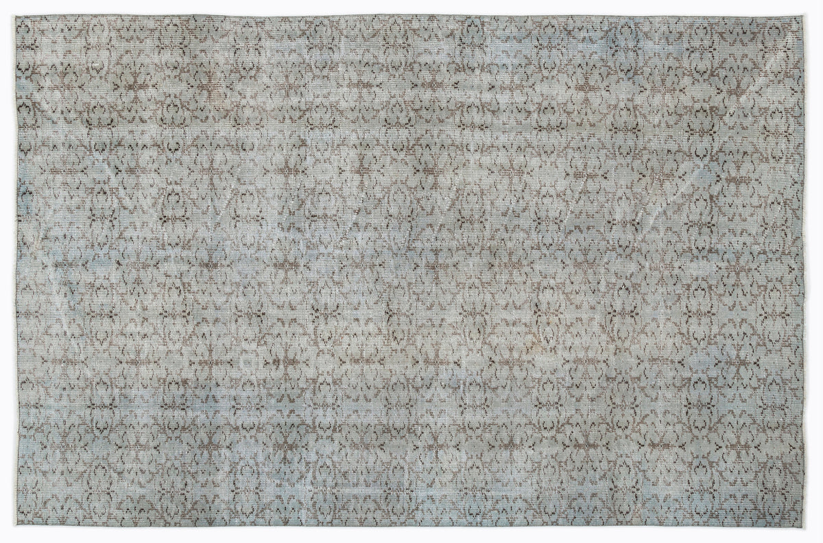 Blue Over Dyed Vintage Rug 5&#39;10&#39;&#39; x 9&#39;0&#39;&#39; ft 179 x 275 cm
