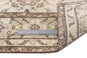 Beige Over Dyed Vintage Rug 6'2'' x 9'1'' ft 187 x 278 cm