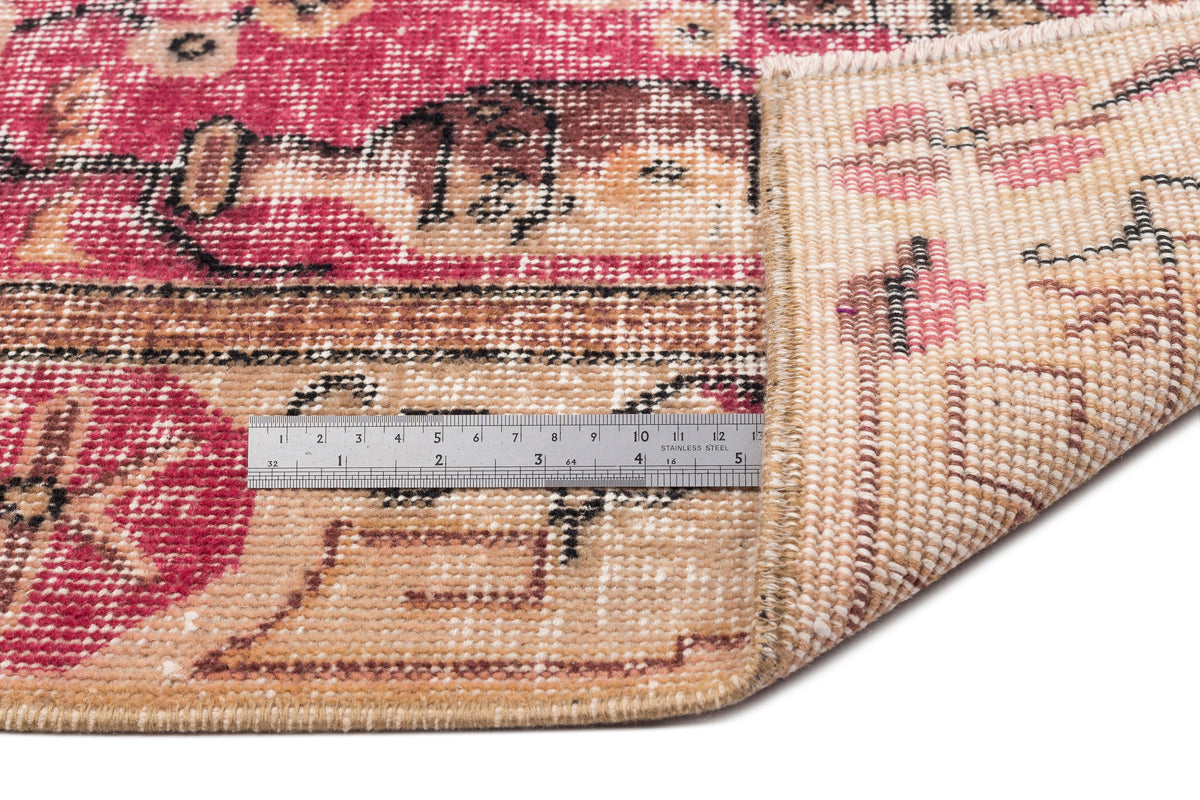 Naturel Over Dyed Vintage Rug 5&#39;4&#39;&#39; x 9&#39;6&#39;&#39; ft 162 x 289 cm