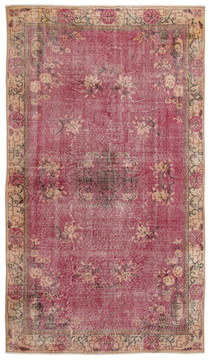 Naturel Over Dyed Vintage Rug 5'4'' x 9'6'' ft 162 x 289 cm