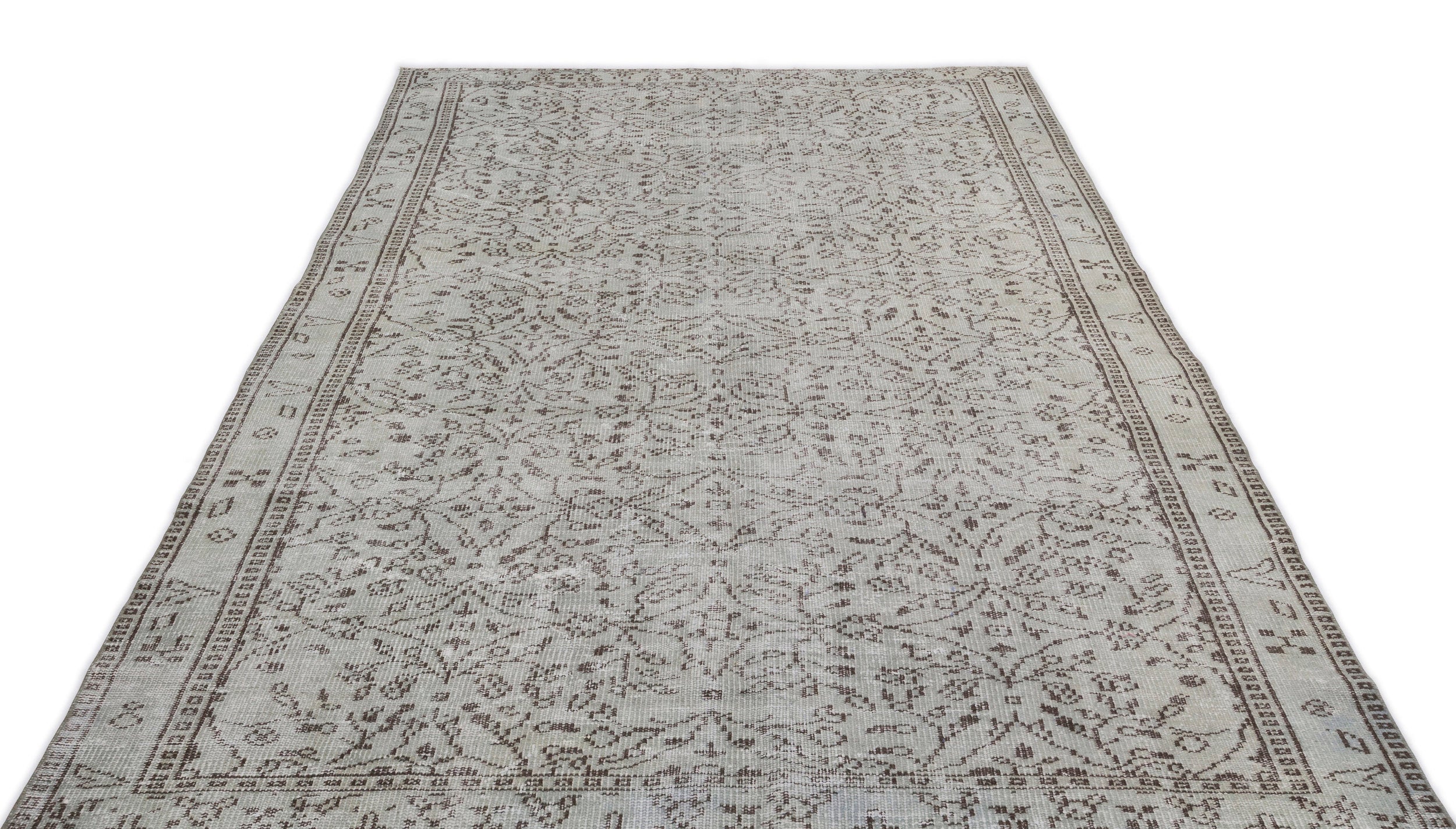 Green Over Dyed Vintage Rug 5'11'' x 9'7'' ft 180 x 293 cm