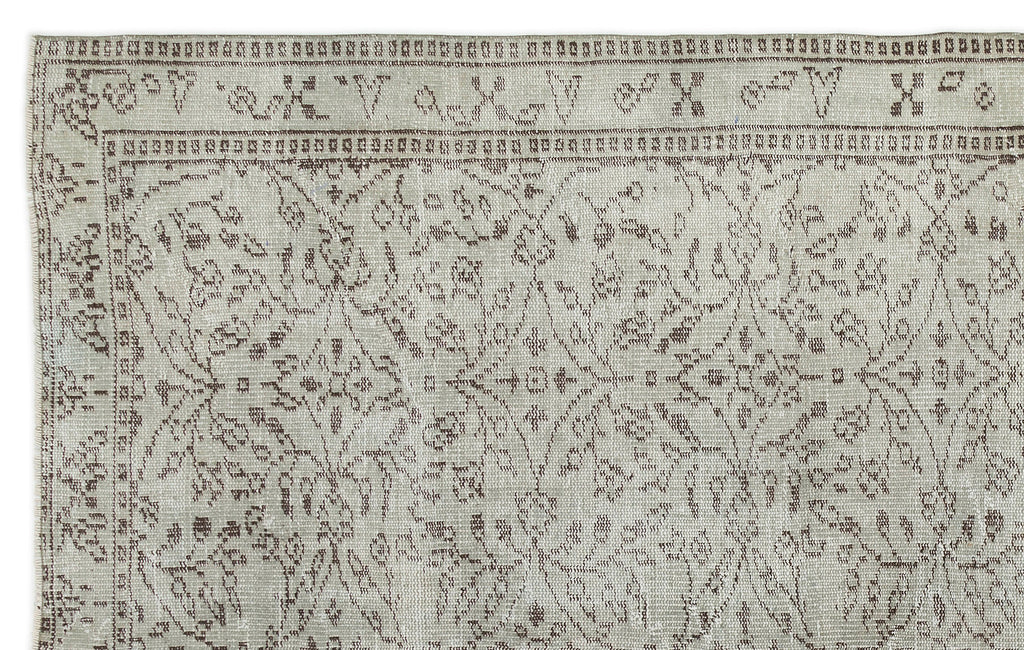 Green Over Dyed Vintage Rug 5'11'' x 9'7'' ft 180 x 293 cm