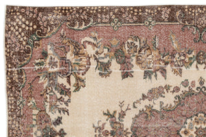 Naturel Over Dyed Vintage Rug 6'6'' x 9'9'' ft 199 x 297 cm
