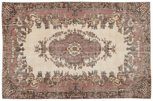 Naturel Over Dyed Vintage Rug 6'6'' x 9'9'' ft 199 x 297 cm