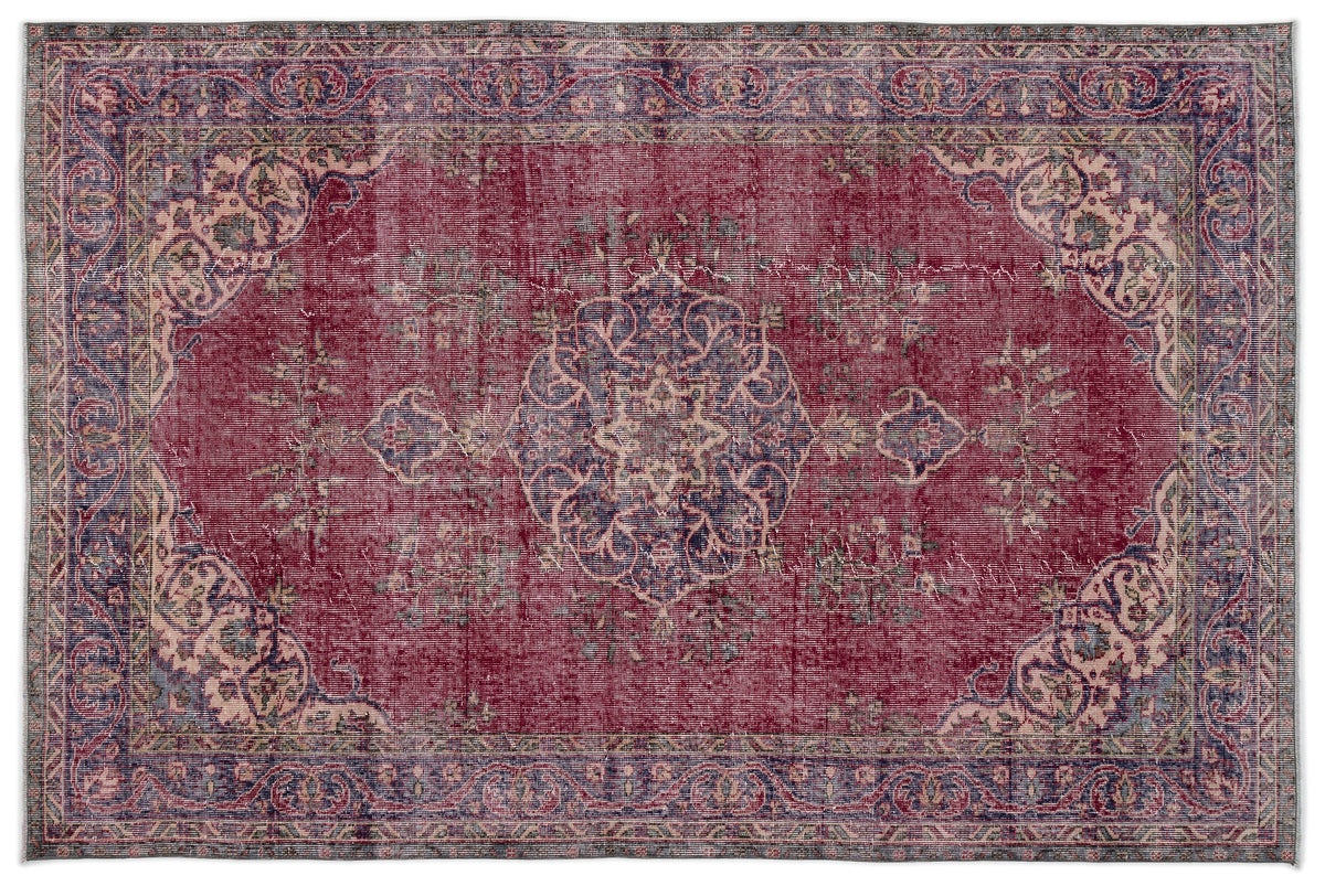 Naturel Over Dyed Vintage Rug 5&#39;10&#39;&#39; x 8&#39;10&#39;&#39; ft 178 x 270 cm