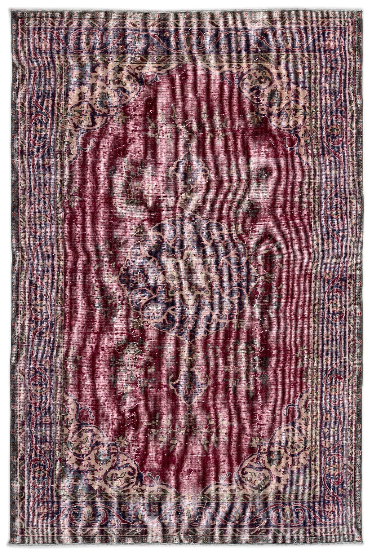 Naturel Over Dyed Vintage Rug 5&#39;10&#39;&#39; x 8&#39;10&#39;&#39; ft 178 x 270 cm