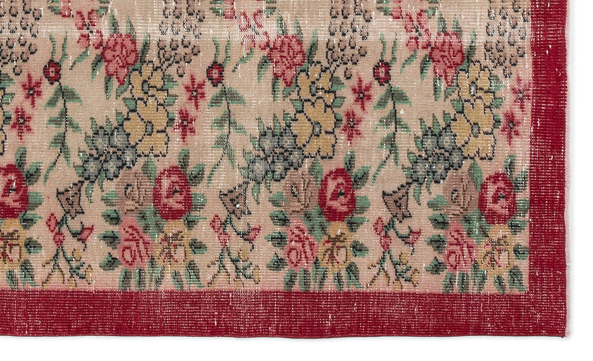 Retro Over Dyed Vintage Rug 5&#39;3&#39;&#39; x 8&#39;4&#39;&#39; ft 161 x 253 cm