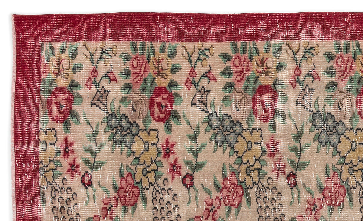 Retro Over Dyed Vintage Rug 5&#39;3&#39;&#39; x 8&#39;4&#39;&#39; ft 161 x 253 cm