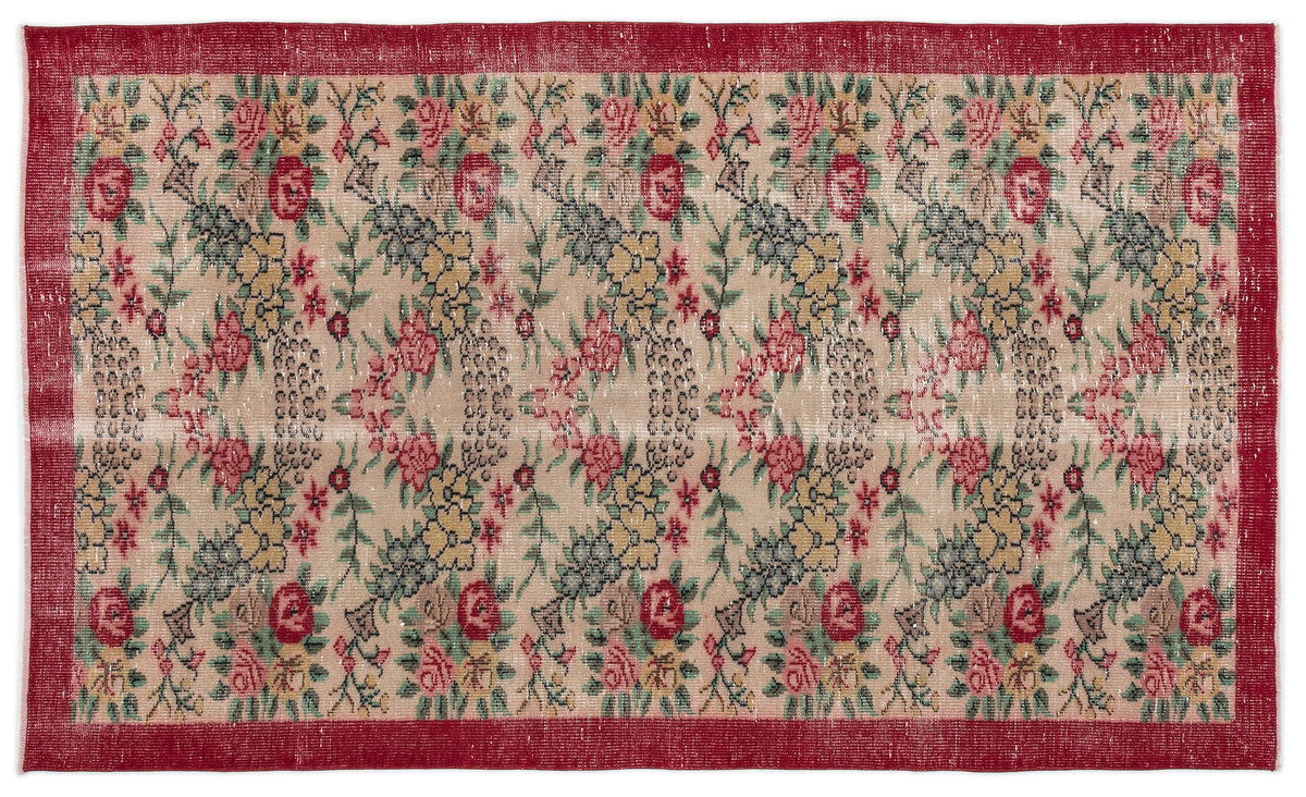 Retro Over Dyed Vintage Rug 5&#39;3&#39;&#39; x 8&#39;4&#39;&#39; ft 161 x 253 cm